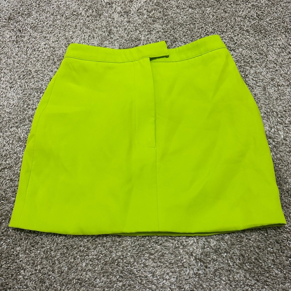 Meshki Neon Green Mini Skirt